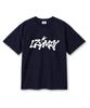Leijimeli Lzy Logo 20-Count Cotton Oversized Short Sleeve T-Shirt Navy