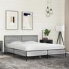 Bed Frame Grey Sonoma 160 x 200 cm Particleboard and Metal