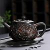 Zitao Purple Clay Hand-Carved Xishi Teapot