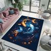 Multiple sizes Orange and blue koi swirling Carpet for Living Room Bedroom Sofa Home Decor Rug Non-slip Floor Mat Luxury Gift