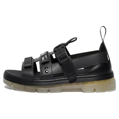 Sandali Moda Versatili in Pelle Sandali Unisex Neri 27298001