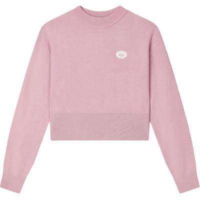 Original Fashion Casual Comfortable Short Pullover Knit Sweater Women Sweater Dark-Cherry-Blossom-Pink F51W449401F-PK
