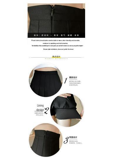 Academy Style Pleated Skirt: Plus Size, High Waist, Mid-Length for Junior & Senior High Students [4 Lengths]