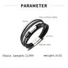 Leather Rope Bracelet Y2k Style Bracelets Black Hand Accessories for Man Stainless Steel Jewelry Thailand ALN25122978