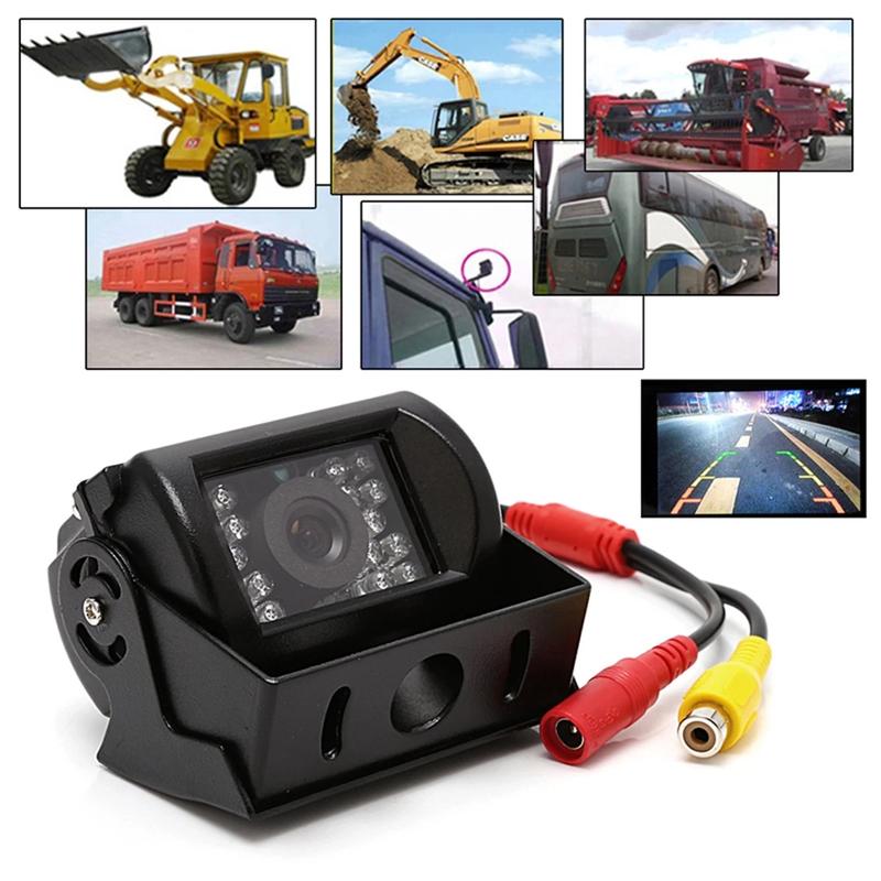 18 LED Anti Fog IR Night Vision IP68 Waterproof Car Rear View Wired CCD Reverse Camera for 12-24V Car Truck