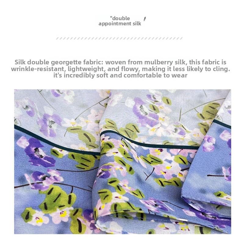 The life you've always dreamed of! double crepe silk scarf, a versatile and stylish mulberry silk scarf for women, perfect for spring and summer