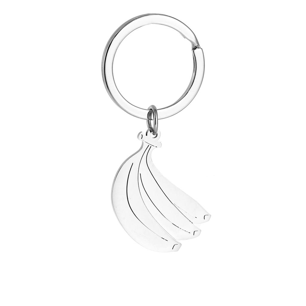 Gold Silver Black White Splicing Cat Stainless Steel Keychain Cute Cartoon Design Fashion Couple Pendant Practical Backpack Decoration