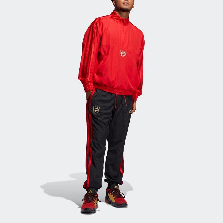 adidas Cny Don Print Loose Basketball Pants Men Bottoms Black GN5377
