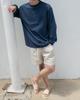 WORTHWHILE MOVEMENT Stitch Pocket Long Sleeve Tee (Dark Blue)