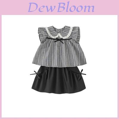 Girl Baby Summer Dress Set With Soft Fabric And Bow For Toddler Girls