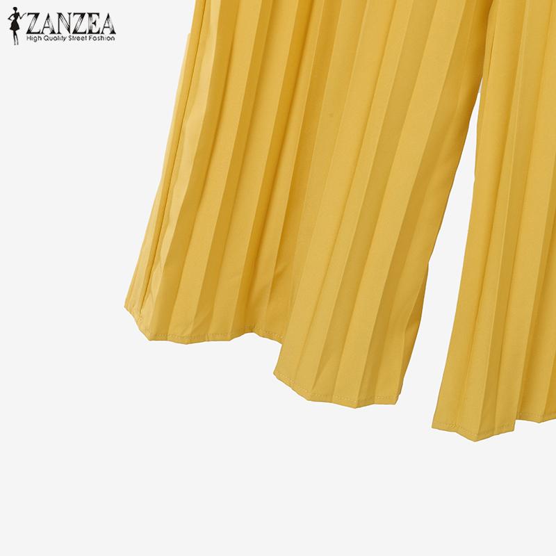 ZANZEA Women Long Sleeve Blouse and Pants Casual Two Piece Suit Sets