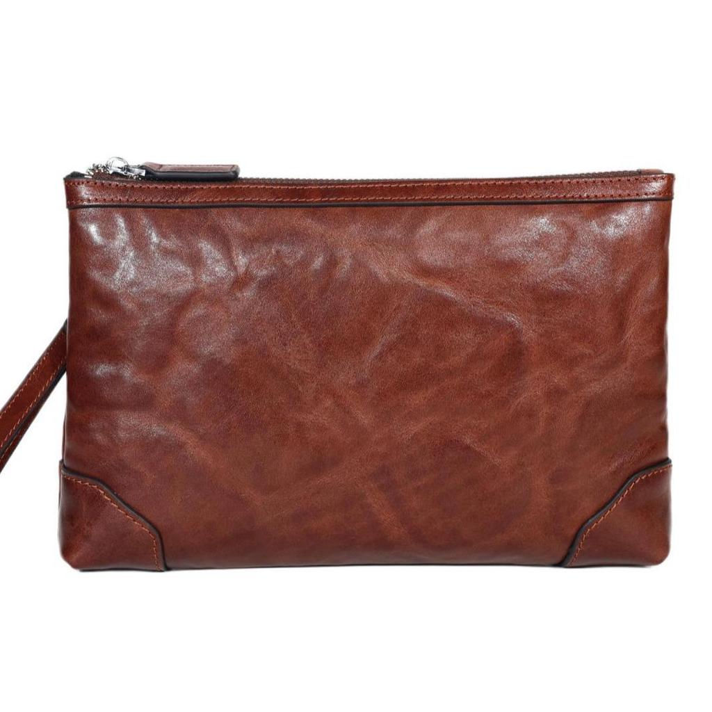 Herren Umschlagtasche aus Rindsleder mit großem Fassungsvermögen - High-End Design Handtasche