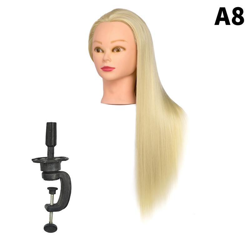 24 Zoll Professioneller Schaufensterkopf mit Haaren für Salon Friseur Training Übungs-Mannequin Schneidetechniken