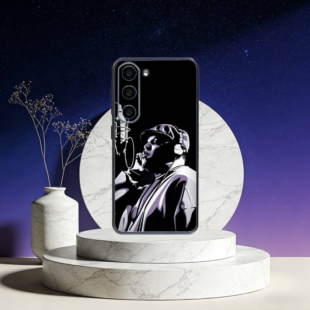 B-Biggie Smalls Notorious BIG Art Phone Case For Samsung Galaxy A73,A72,A71,A70,A53,A52,A51,Others Soft Black Cover