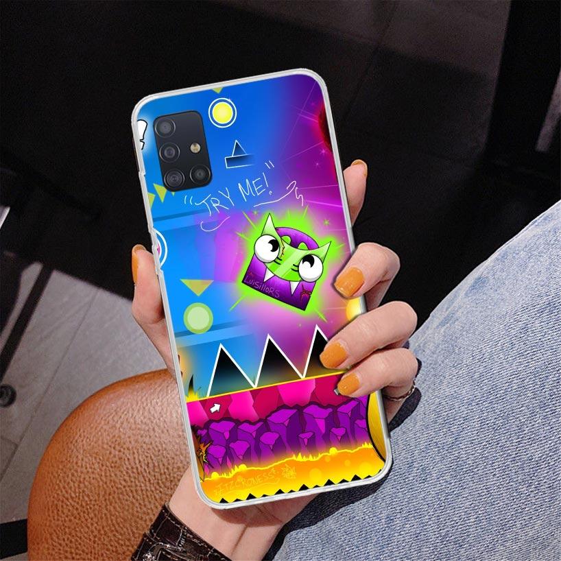 Geometry Dash Game Phone Case For Samsung Galaxy A52 A32 A22 A12 A51 A31 A50S A30S A20S A10S Note 20 Ultra 10 Plus S10 A72 A71 G