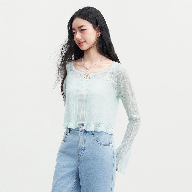 Le Tini Hollow-out Jacquard Knit Cardigan