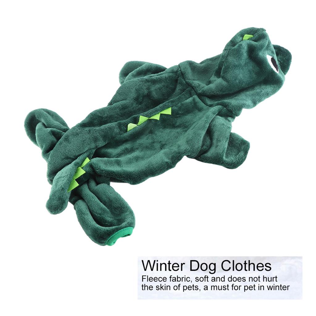 Fleece Winter Cute Dinosaur Dog Clothes Hoodies for Small Dogs Puppy Jacket Clothing Outfit