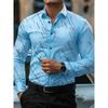 10 Farben Herrenhemden, Modische und Trendige Hemden mit Linienprint Langarm, Business Casual Slim-Fit Vielseitige Hemden