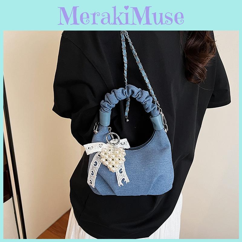 Urban Minimalist Pu Clutch Bag With Chain Shoulder Strap And Pleated Handle For Daily Use