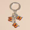 Cute Colorful Butterfly  Enamel Flying Animals Key Chains For Women Girls Accessorie Handmade Jewelry Bag Charm
