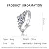 1 Carat Moissanite Classic Six-Claw S925 Silver Ring for Women