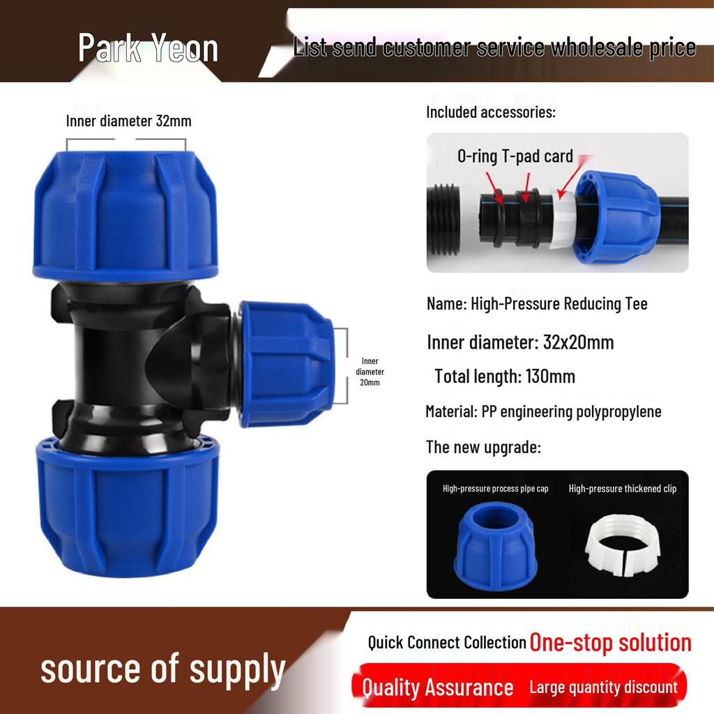 PE Water Pipe Quick Fittings Set: Union, Tee, Elbow, Switch for Irrigation