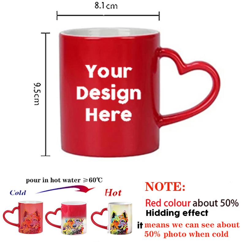 Personalisierte Zaubertassen, individuelle Farbwechseltasse, durch Hitze aktiviert, jedes Bild, Foto oder Text wird auf die Tasse gedruckt, Geschenk zum Muttertag für Papa