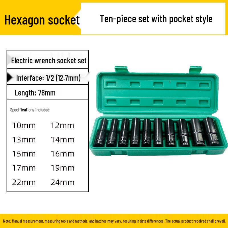 Electric Hex Wrench & Screwdriver Set, 8-32mm - Includes Socket Head, Extension, Air Gun, & Copper Components