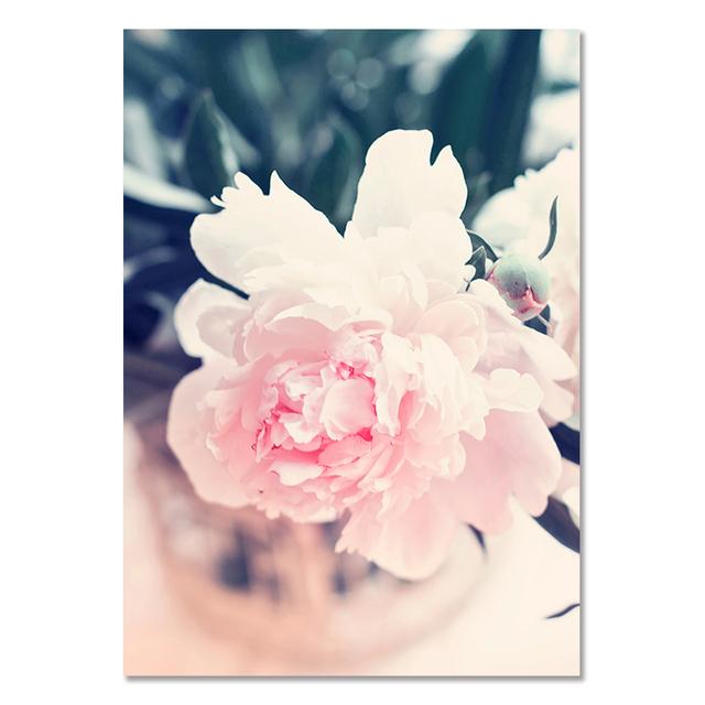 

Современное растение, цветок, картина, свежие эстетические декоративные постеры для гостиной, розовый пион, настенная художественная картина, печать плакатов 21cm×30cm NoFrame