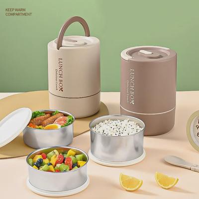 Portable 304 Stainless Steel Insulated Lunch Box - Large Capacity Rice and Soup Pot