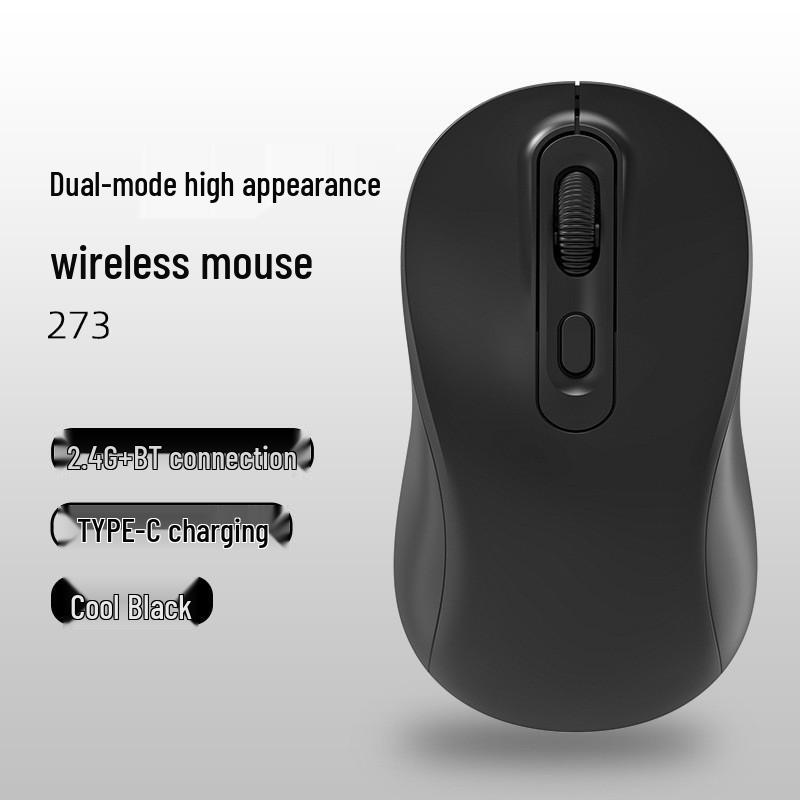 Dual-Mode Silent Wireless Bluetooth 2.4G Mouse for Apple & Huawei Laptops