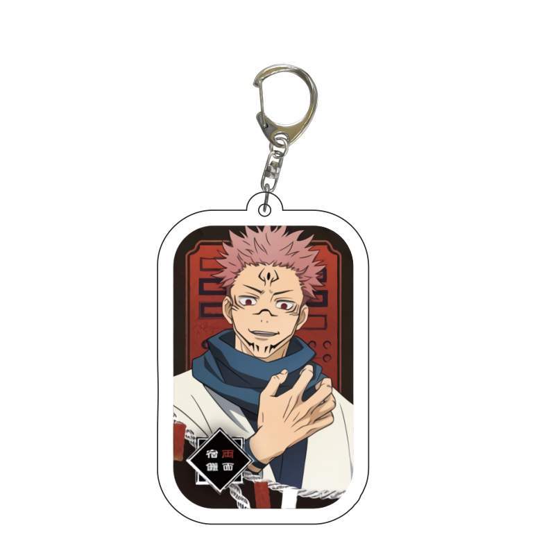 Jujutsu Kaisen Anime Keychain Itadori Yuji Gojo Satoru Cartoon Acrylic Bag Keyring Pendant Cos Accessory
