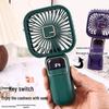 Portable USB Rechargeable Mini Fan with Smart Digital Display for Desktop and Outdoor Use