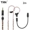 TRN Fire Kobber og Sølv Blandet Linjematerialer av Headsettets Oppgraderingskabel Kan Settes Inn i Mikrofon Spillkabler