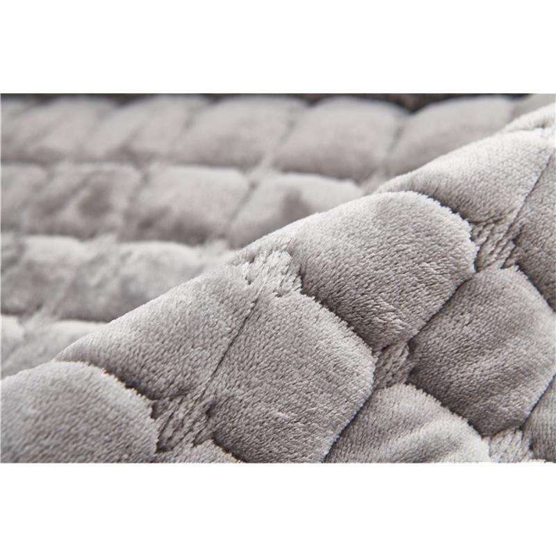 Winter Siamese Sofa Cushions Simple Modern Solid Color Plush Plaid Sofa Set