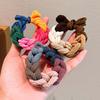 New Design Bow Hair Ties Colorful Hand-woven Hair Ropes For Women HIgh Elastic Scrunchies Thickened Hairband Hair Accessories