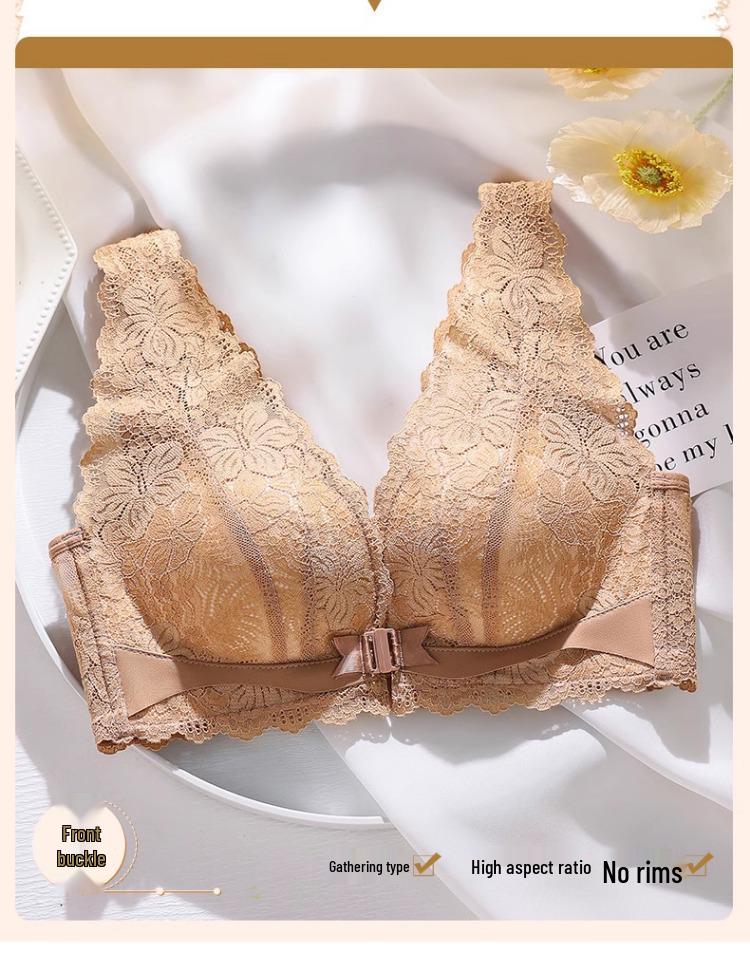 Women’s Front-Closure Bra: Lift, Side Support, Anti-Sagging, Slimming, Beautiful Back, Vest-Style – Ideal for Small and Large Busts.