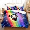 Kawaii Pucca Bedding Set Single Twin Full Queen King Size Bed Set Adult Kid Bedroom Duvetcover Sets 3D Print Anime Bed Sheet Set