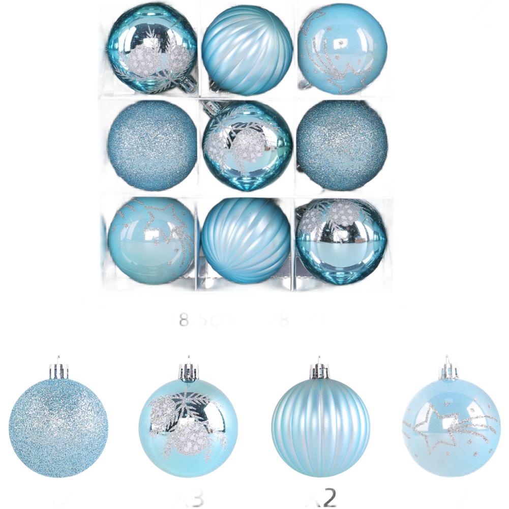 9PCS Hand-Painted Christmas Ornaments, Festive Window Hanging Present Box Decor Xmas Baubles Xmas Tree Pendants