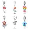Charms Plata Daisy Pendant Copper Plated For Charms Copper Plated Original Bracelet For Jewelry Making
