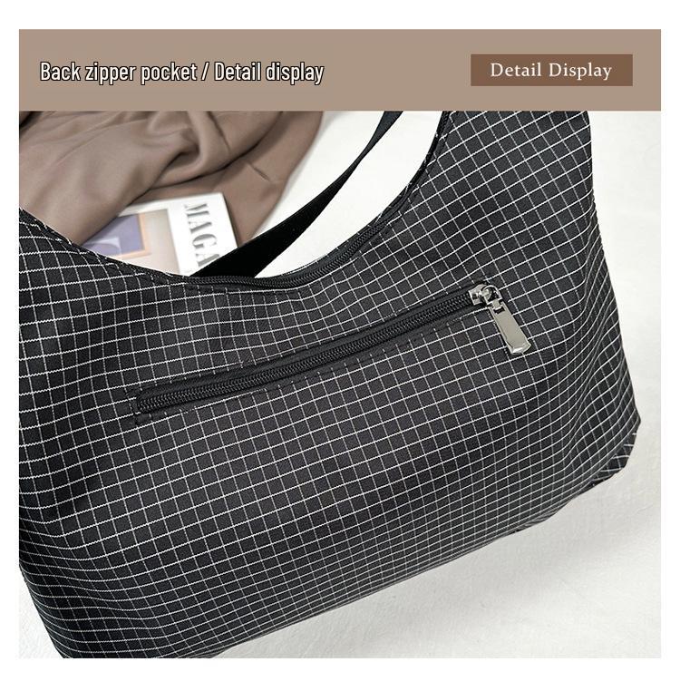Korean Style Plaid Dumpling Bag: Women's 2026 Versatile Drawstring Crossbody