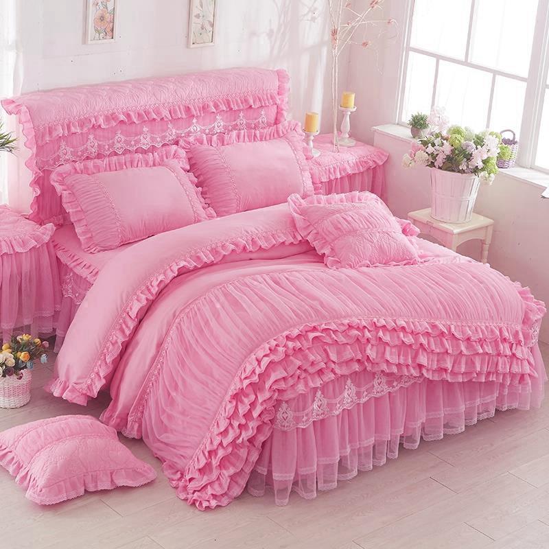 1pcs Lace Duvet Cover + 2 Pcs Pillowcases Fashion Design Soft Comfortable Quilt Cover King/Queen Size Luxury Bedding Sets