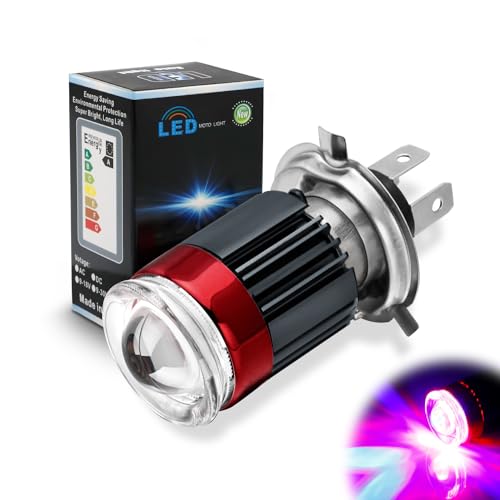 

Светодиодная фара Futwod H4, Высокая яркость, Фара для мотоцикла, Переключение HI/LO, 2 цвета, Белый, Желтый, Встроенная вспышка, Велосипедный свет, Дьявольский глаз