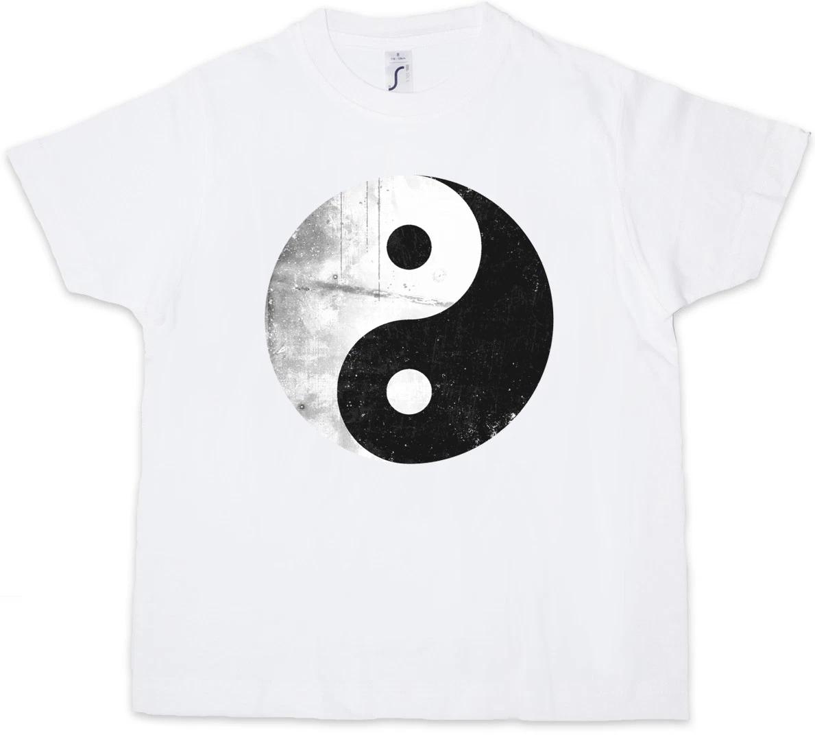 YIN YANG LOGO SIGN Kids Boys kids boys T-Shirt China Symbol Black White Asia Chinese 120