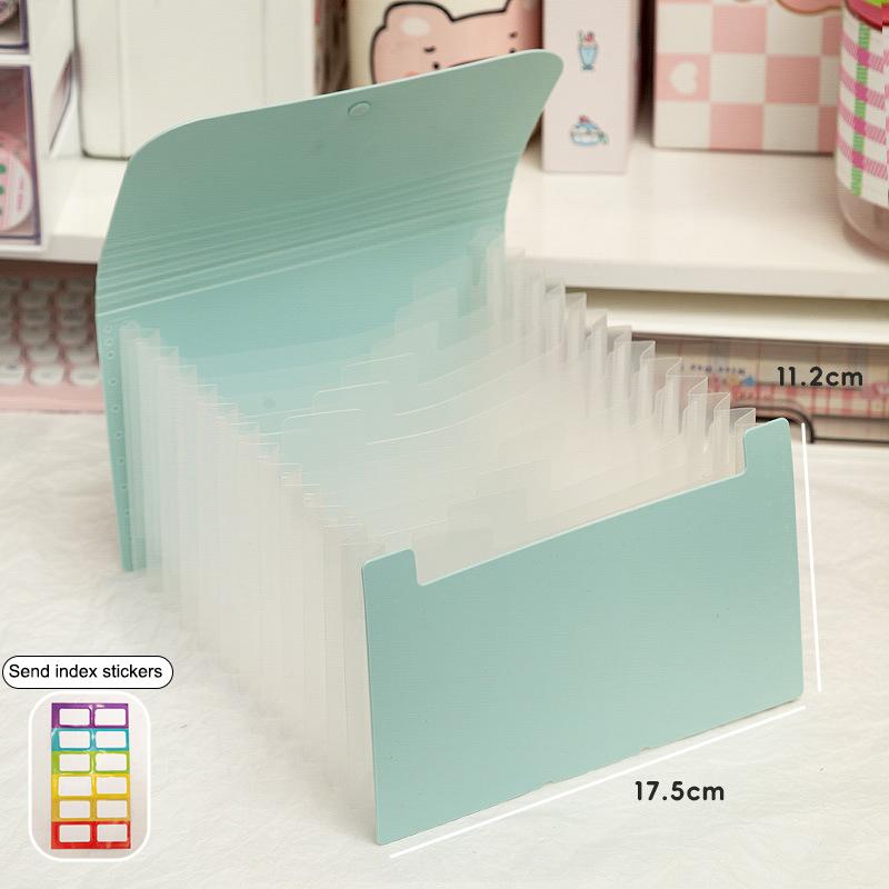 12 Layers Stickers Bills Cards Collect Storage File Folder Paper Document Storage Accordion Bag Holder Office School Organizer