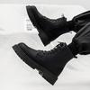 Mens High-top Boots High Quality Leather Casual Boots British Style Lace Up Ankle Boots Non Slip Platform Boot Botas Para Hombre
