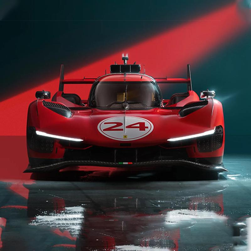 In Stock Bburago 1:18 Le Mans 24h Ferrari 499p No.24 No.50 Bo.51 Coated Simulation Alloy Miniature Model Custom Kid Toy Gift