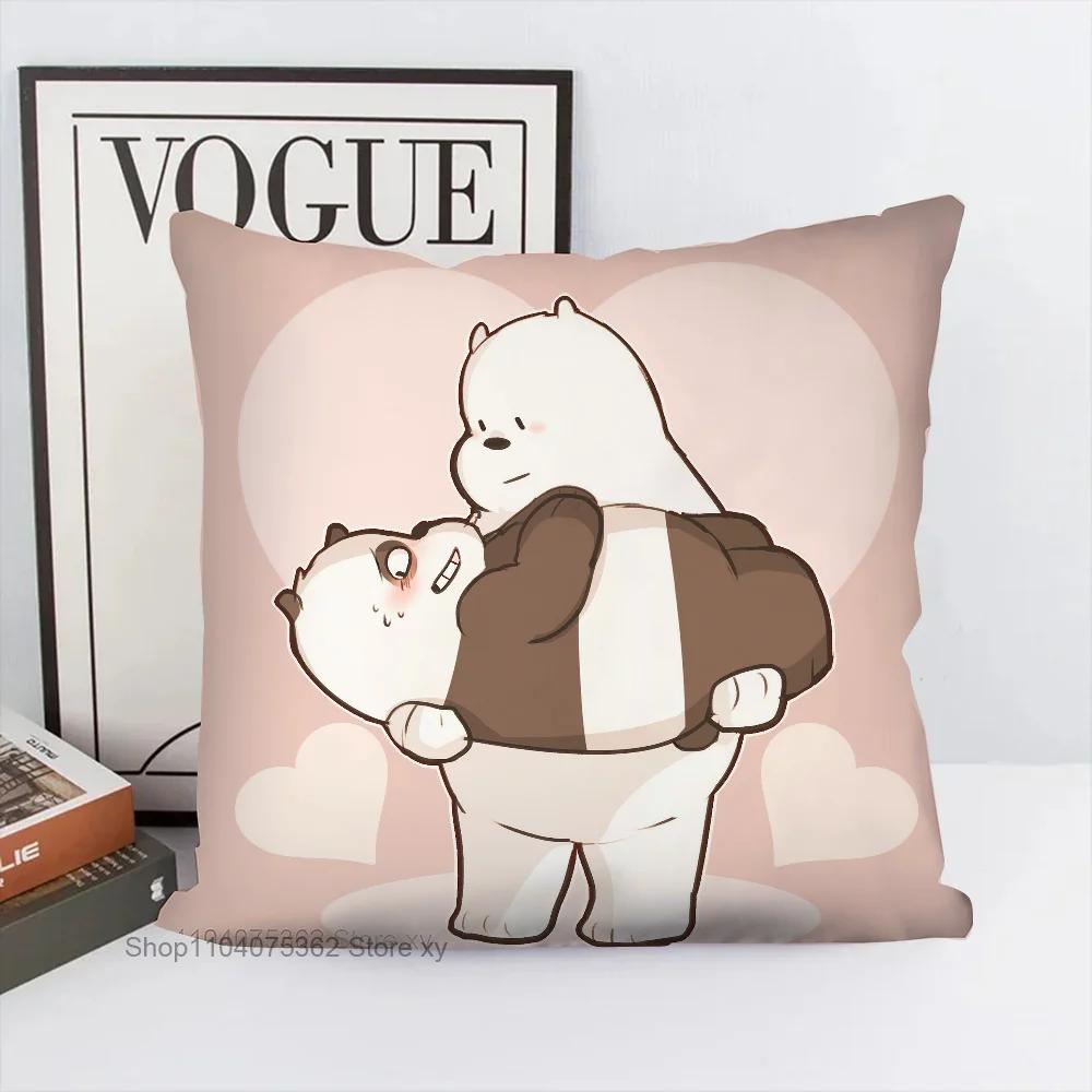 My B-Bare B-Niedźwiadki Kreskówkowe Bajki Poszewka na Poduszkę Kwadratowa Poduszka Sypialnia Sofa Wypoczynek Komfortowa Poduszka Salon Dekoracja Domu