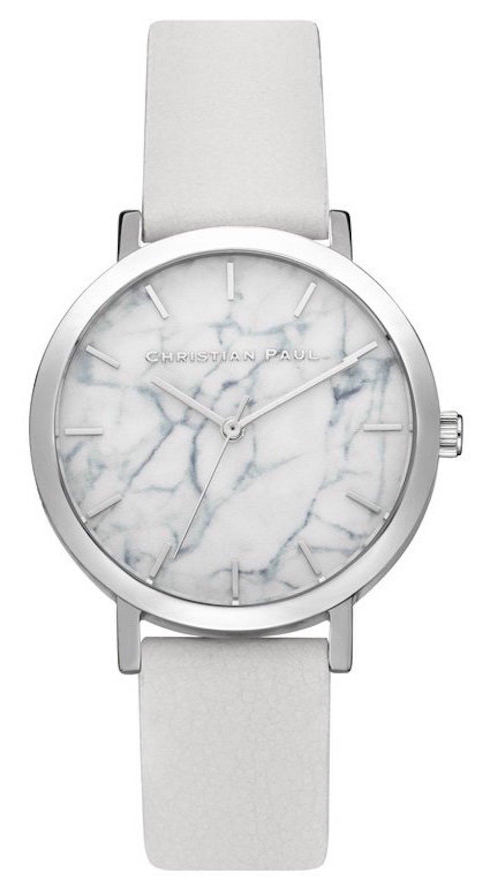 Christian Paul Marble Hayman Women s Watch MRL-03 Silver/White [Parallel Import]