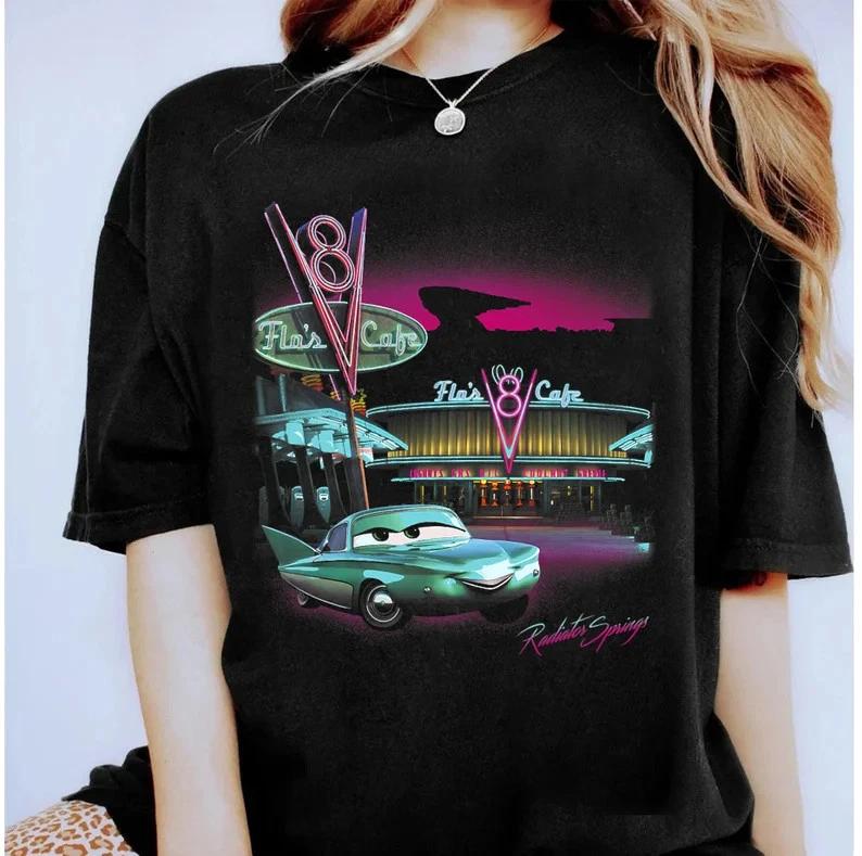 Pixar Cars Radiator Springs Flos Cafe TShirt Unisex S